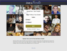 Tablet Screenshot of dateafoodie.com